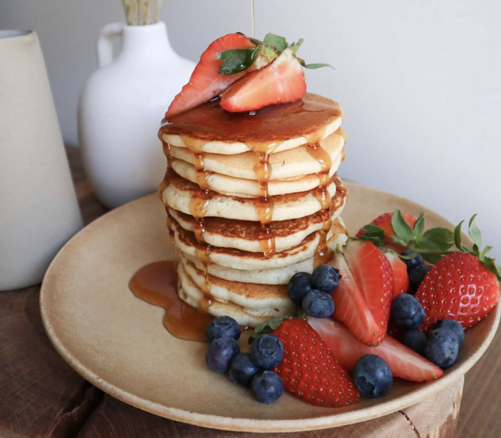 Veganske amerikanske frokostpannekaker
